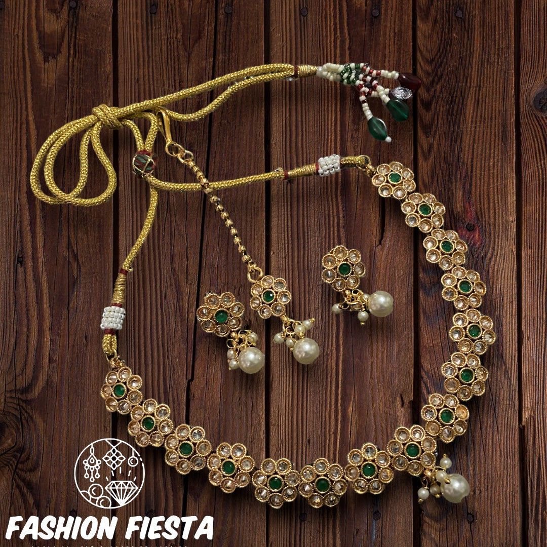 Necklace Set with Maang Tikka (head piece)